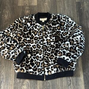 Michael Kors Leopard Print faux fur Jacket